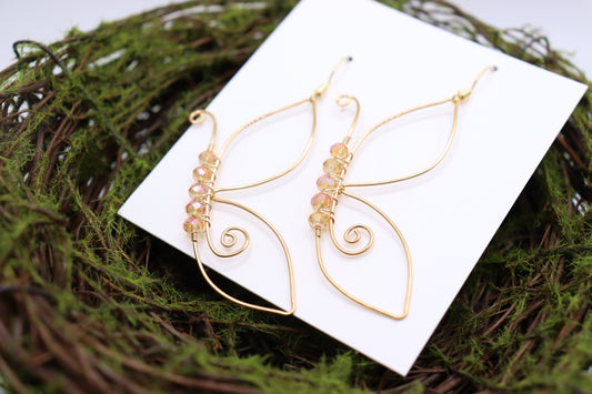 Butterfly earrings, earrings for women, gold earrings, wing earrings, jewelry for women, lightweight, dangle, gift for her