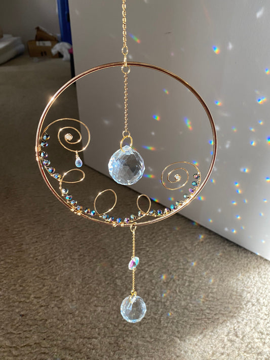 Sun catcher - suncatcher - gift - crystal - prism - rainbow maker - christmas - hanging portal - home decor - hanging prism - hanging crysta