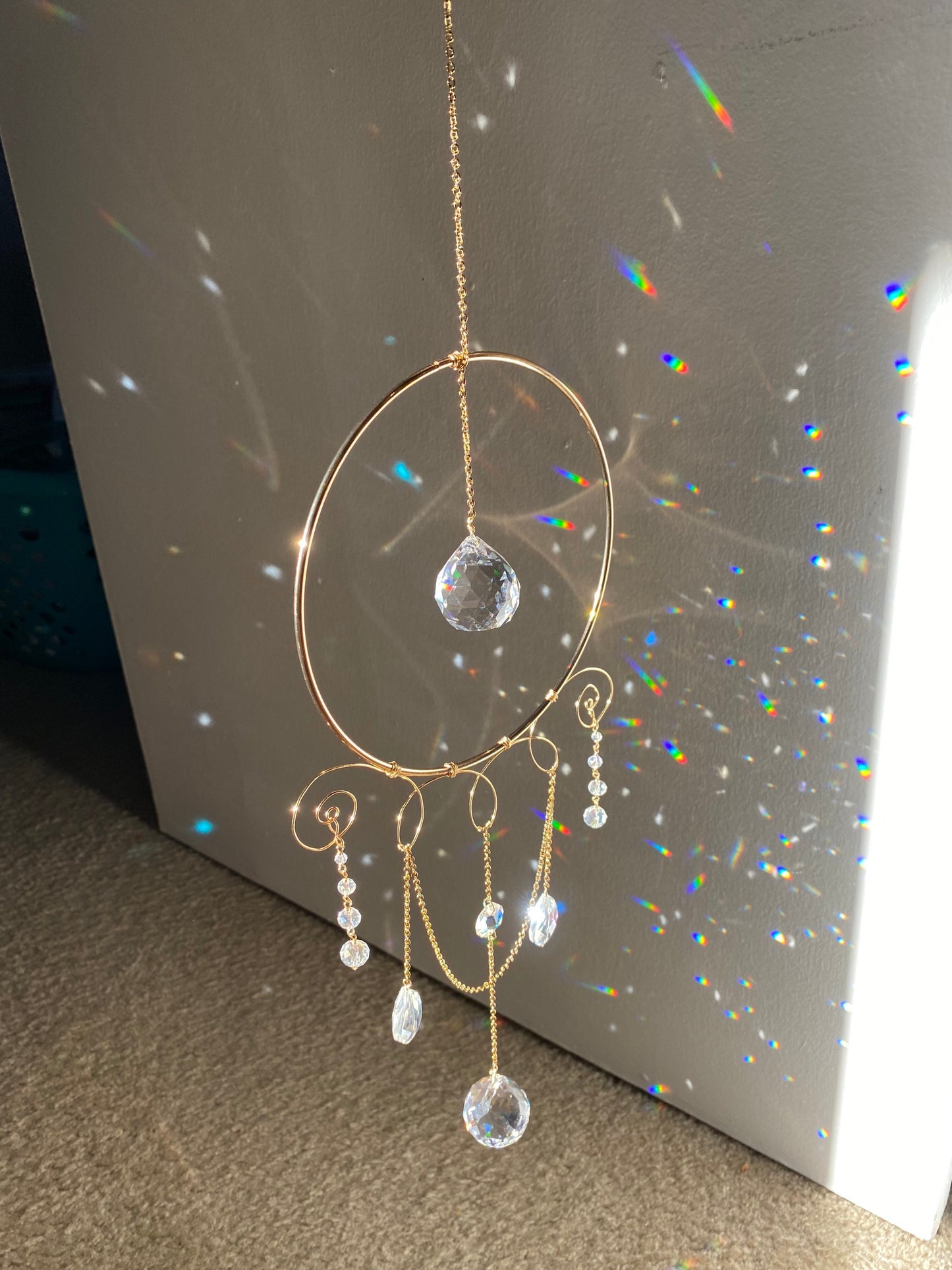 Sun catcher - crystal sun catcher - energy portal - meditation decor - prism sun catcher - hanging prism - rainbow maker - gift - mothers