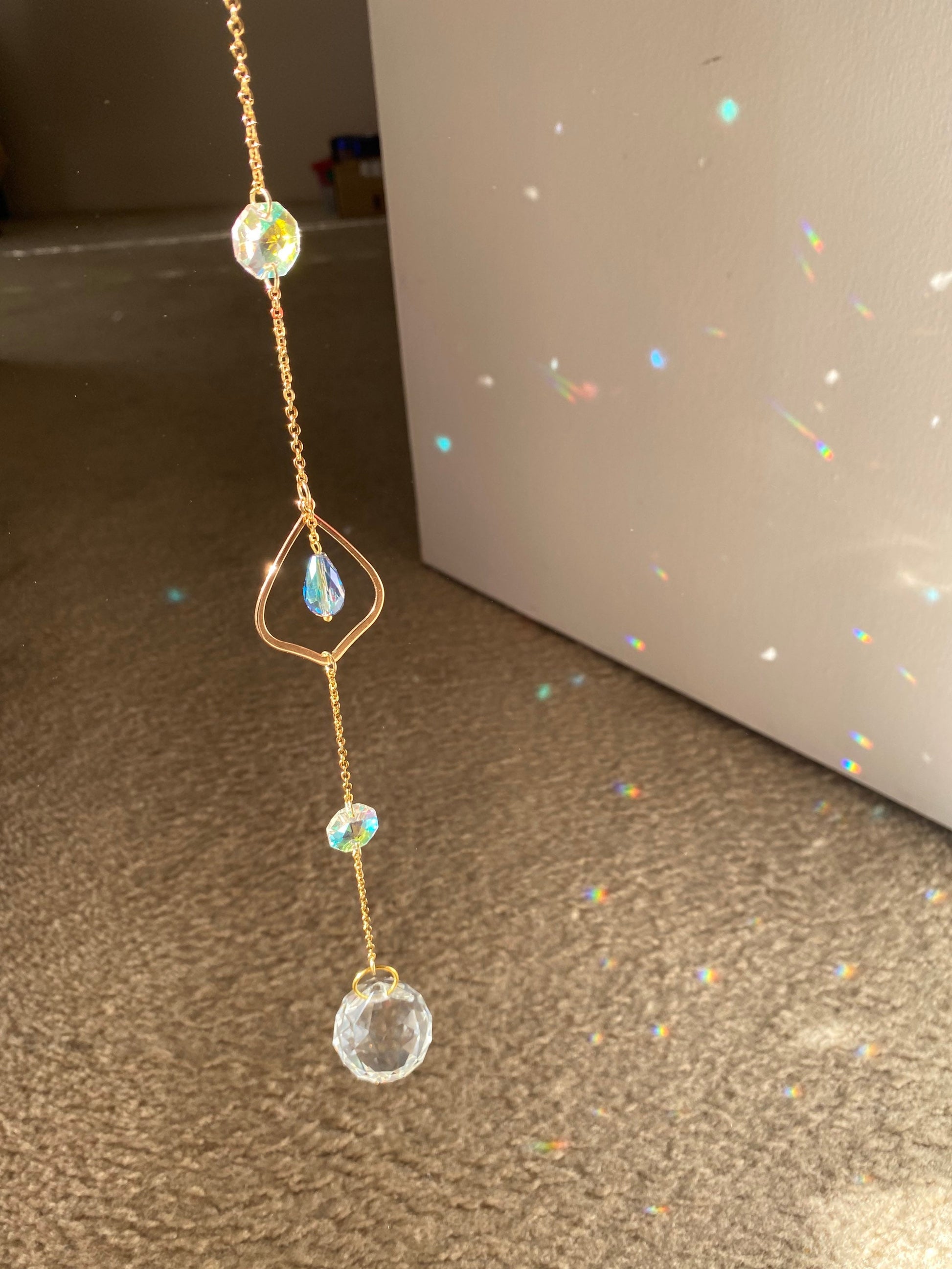 Sun catcher, rainbow maker, crystal sun catcher, suncatcher, hanging decor, hanging prism, light catcher, dreamcatcher, gift, window decor