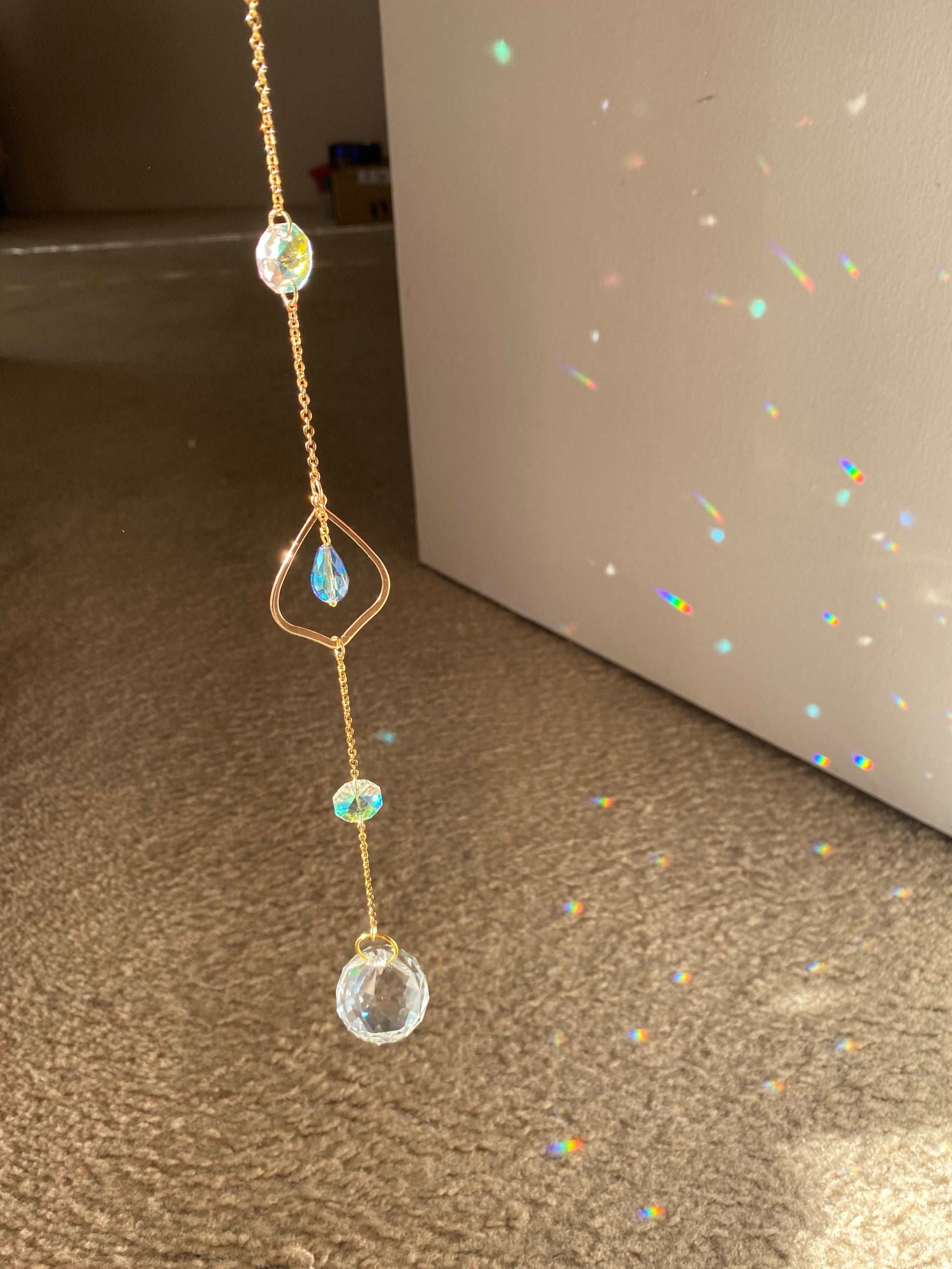 Sun catcher, rainbow maker, crystal sun catcher, suncatcher, hanging decor, hanging prism, light catcher, dreamcatcher, gift, window decor
