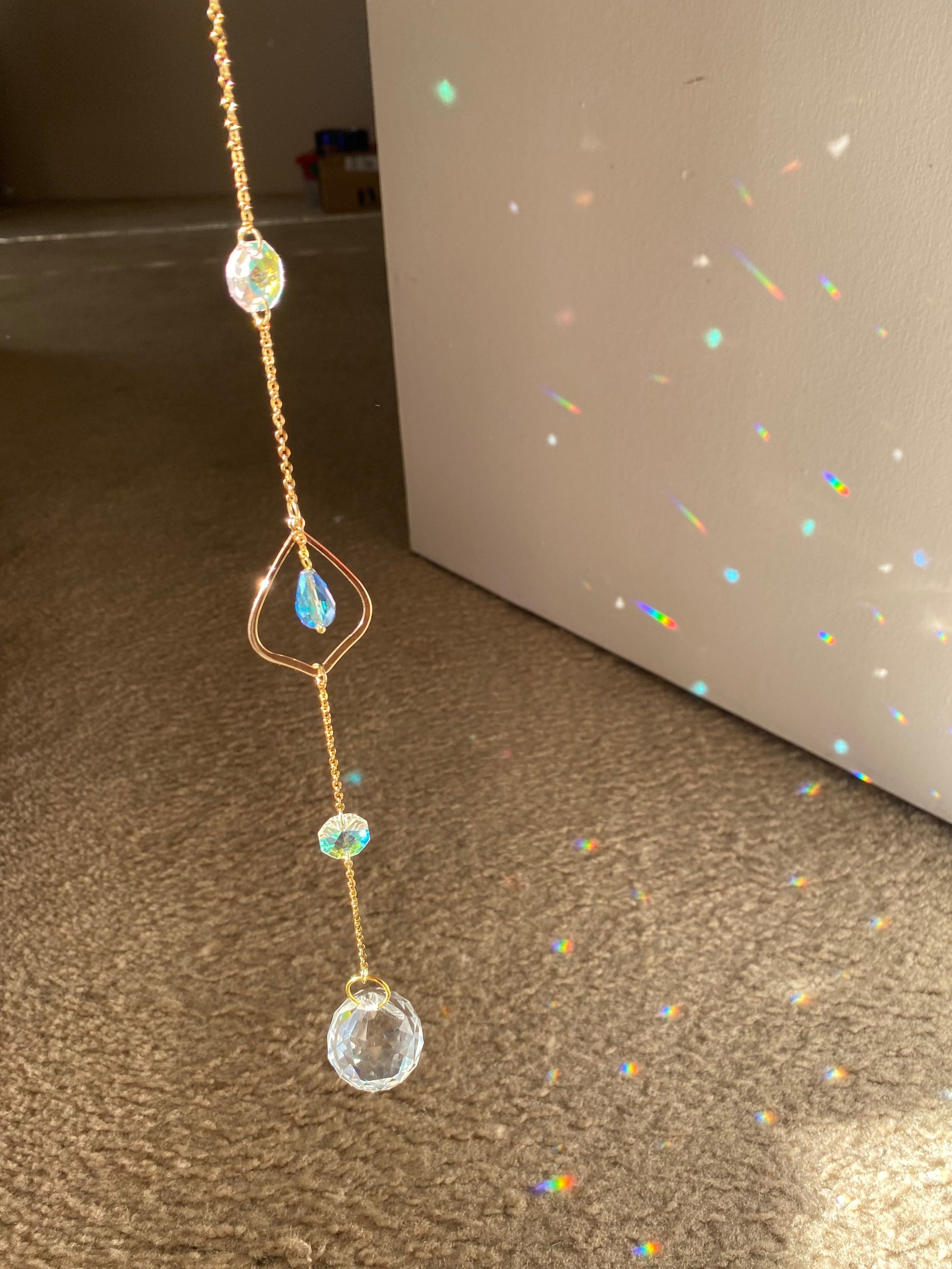 Sun catcher, rainbow maker, crystal sun catcher, suncatcher, hanging decor, hanging prism, light catcher, dreamcatcher, gift, window decor