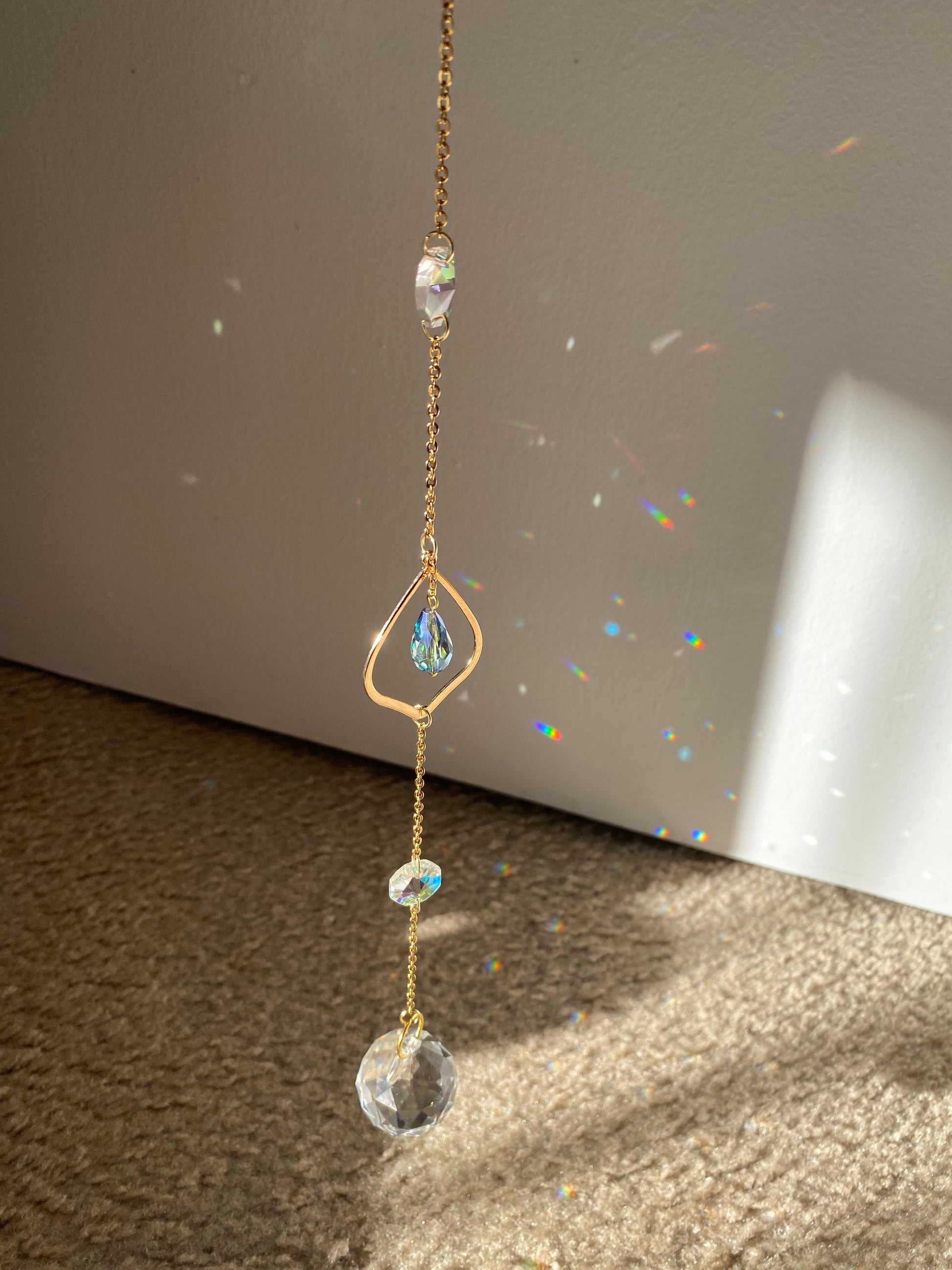 Sun catcher, rainbow maker, crystal sun catcher, suncatcher, hanging decor, hanging prism, light catcher, dreamcatcher, gift, window decor