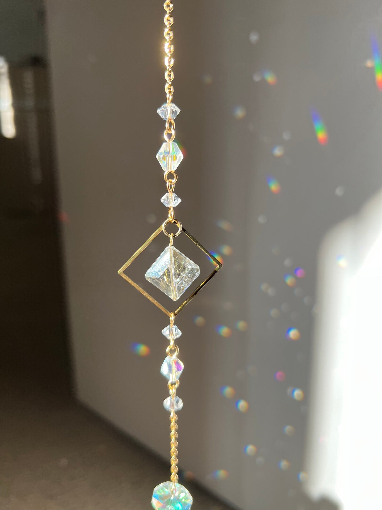 Sun catcher, suncatcher, light catcher, crystal suncatcher hanging, rainbow maker, prism, dreamcatcher, windchime, feng shui decor, gift