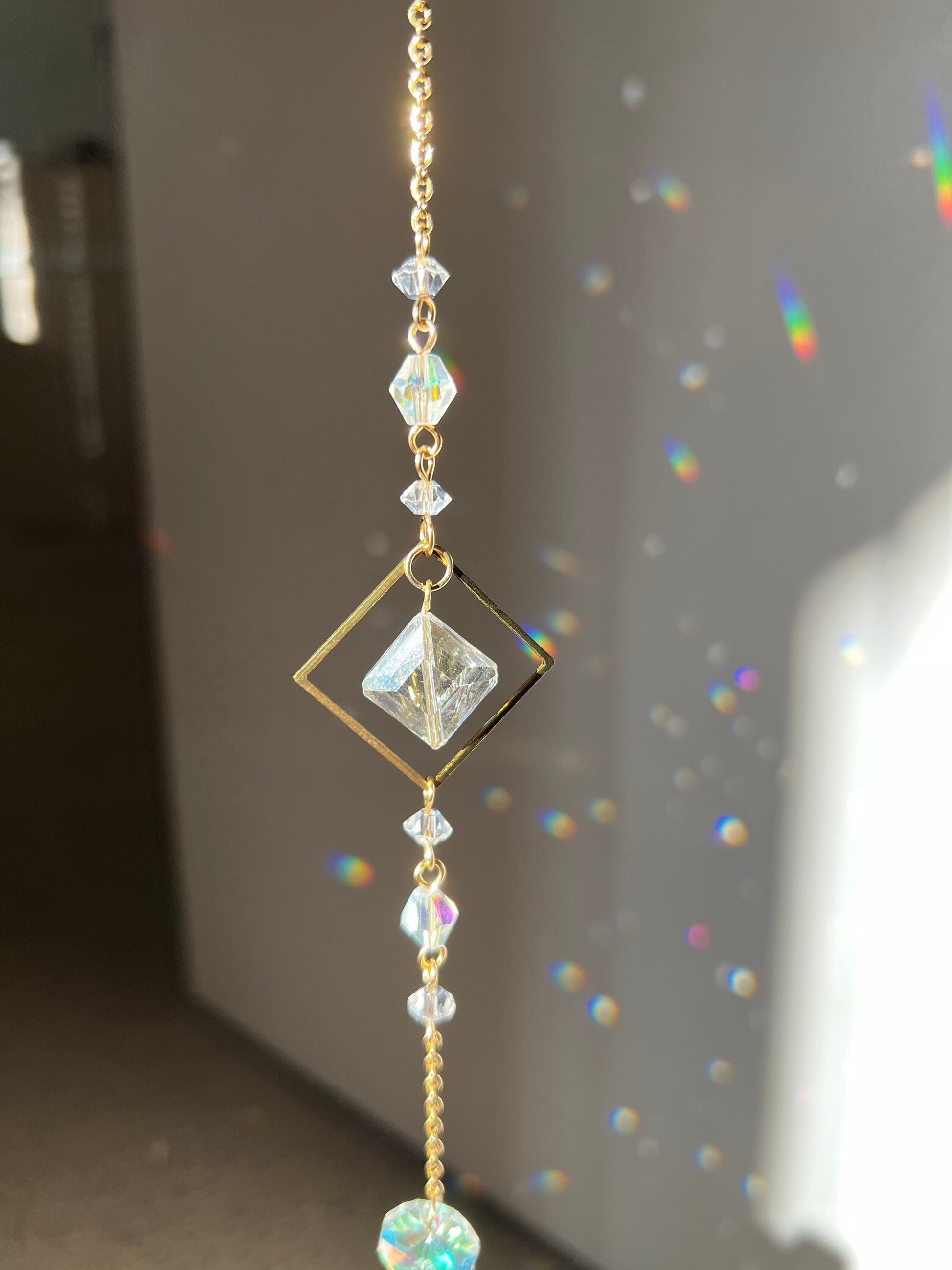 Sun catcher, suncatcher, light catcher, crystal suncatcher hanging, rainbow maker, prism, dreamcatcher, windchime, feng shui decor, gift