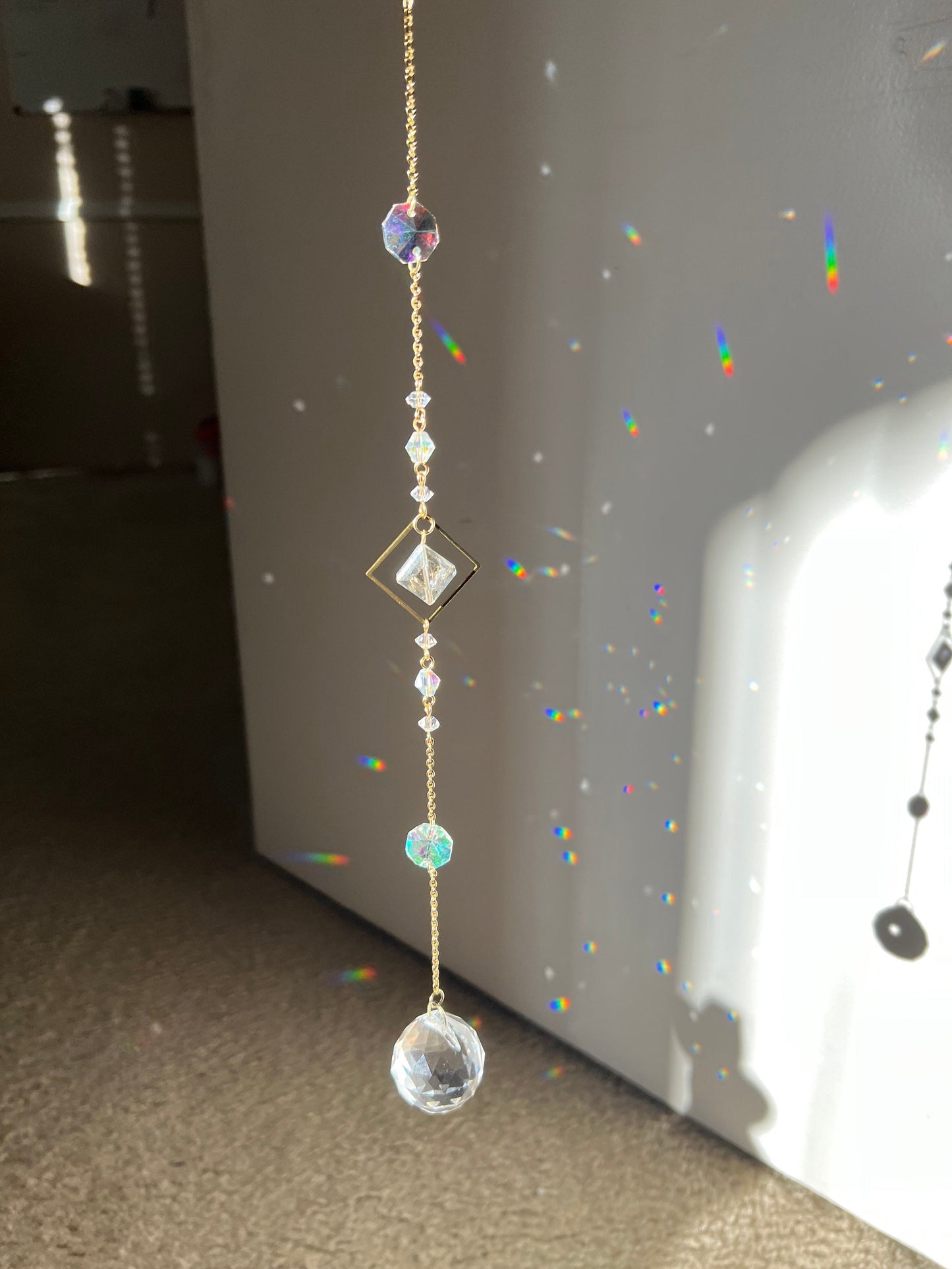 Sun catcher, suncatcher, light catcher, crystal suncatcher hanging, rainbow maker, prism, dreamcatcher, windchime, feng shui decor, gift