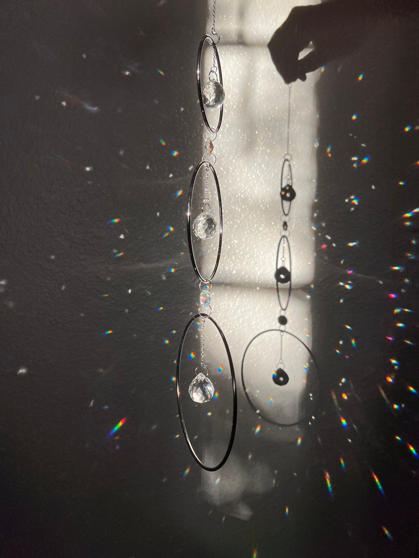 Sun catcher, suncatcher, crystal sun catcher, rainbow crystal, dream catcher, birthday gift, for her, silver decor, prism, fairycore decor