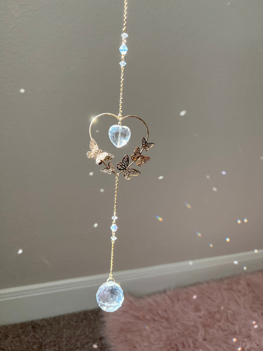 Suncatcher, sun catcher, crystal, window crystal, hanging crystal, light catcher, wind chime, rainbow maker, gift, dreamcatcher