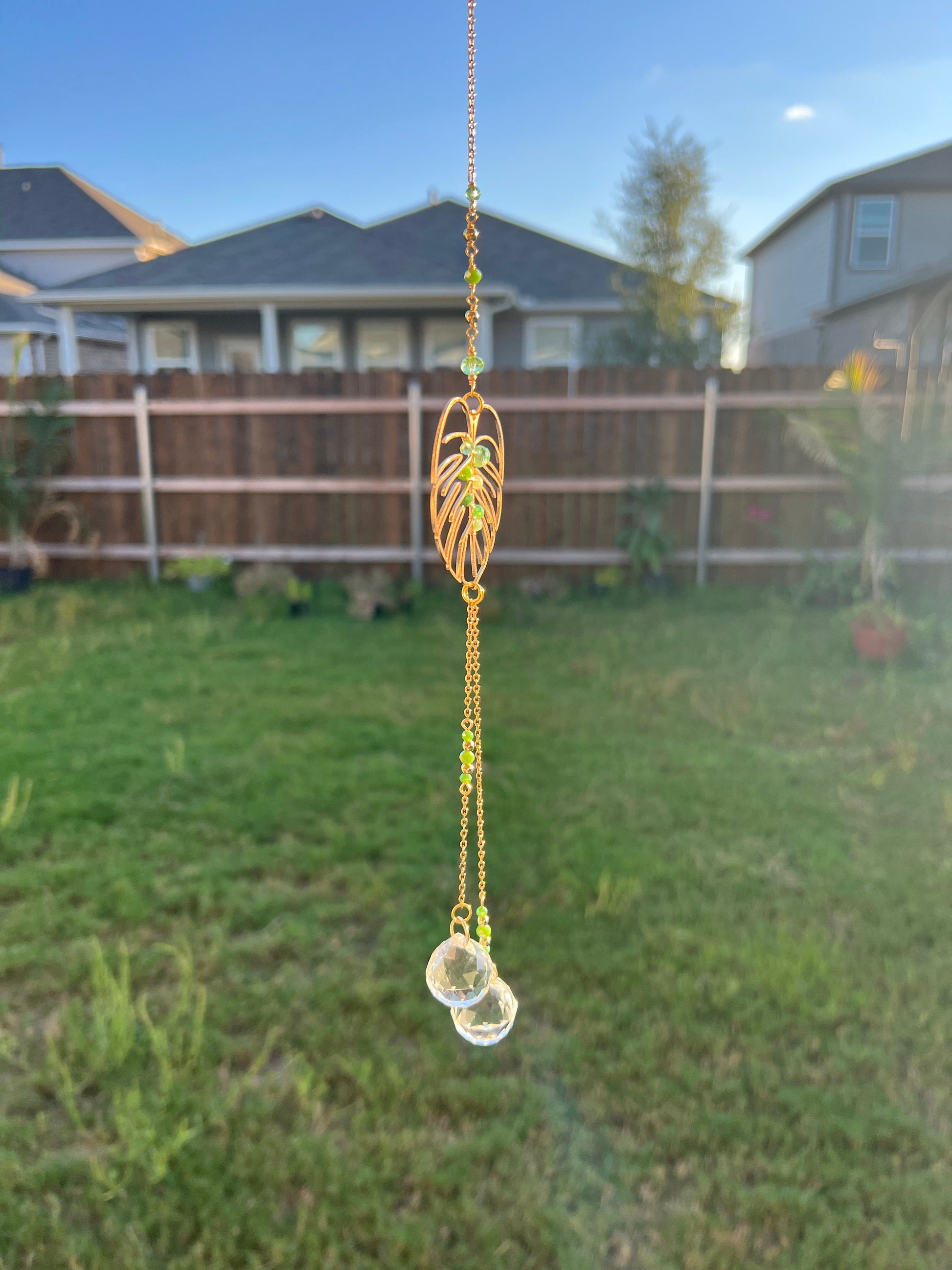 Suncatcher for plant lover gift monstera decor sun catcher rainbow prism light catcher window hanging dreamcatcher crystal leaf decor beads