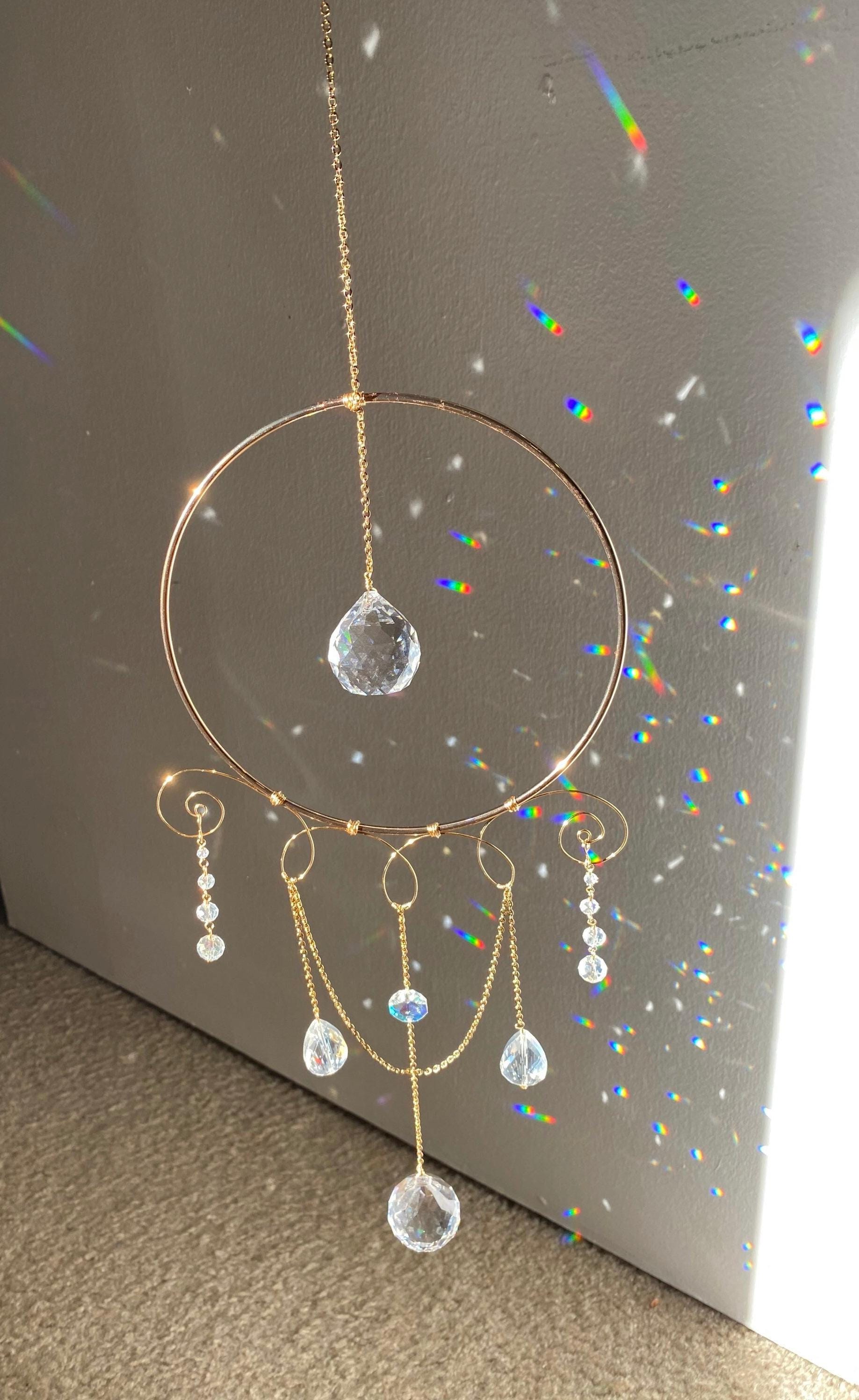 Sun catcher - crystal sun catcher - energy portal - meditation decor - prism sun catcher - hanging prism - rainbow maker - gift - mothers