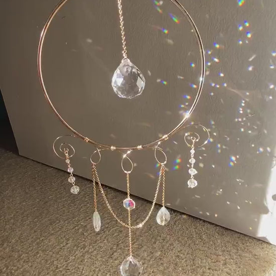 Sun catcher - crystal sun catcher - energy portal - meditation decor - prism sun catcher - hanging prism - rainbow maker - gift - mothers