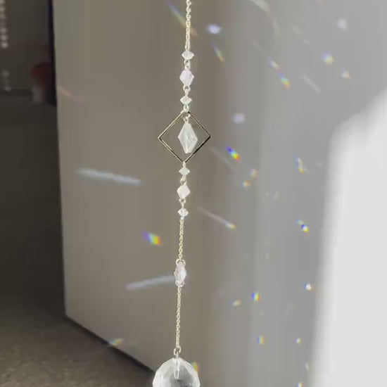 Sun catcher, suncatcher, light catcher, crystal suncatcher hanging, rainbow maker, prism, dreamcatcher, windchime, feng shui decor, gift