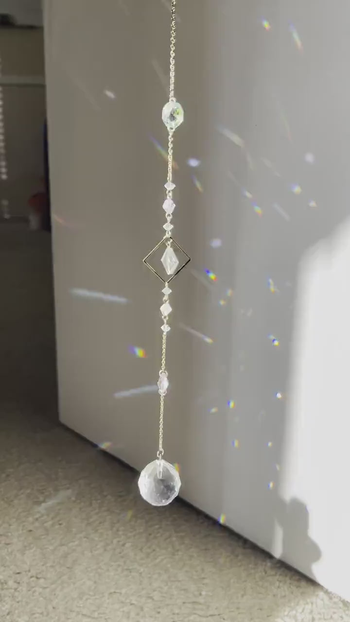 Sun catcher, suncatcher, light catcher, crystal suncatcher hanging, rainbow maker, prism, dreamcatcher, windchime, feng shui decor, gift
