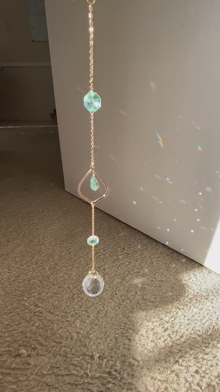Sun catcher, rainbow maker, crystal sun catcher, suncatcher, hanging decor, hanging prism, light catcher, dreamcatcher, gift, window decor
